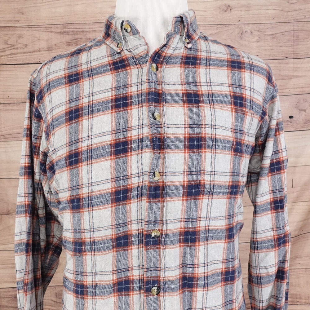 HOBBS CREEK LONG SLEEVE PLAID FLANNEL BUTTON DOWN SHIRT MENS SIZE L LARGE‎